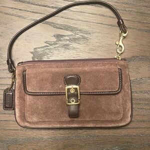 Coach Suede Soho Buckle Baguette
